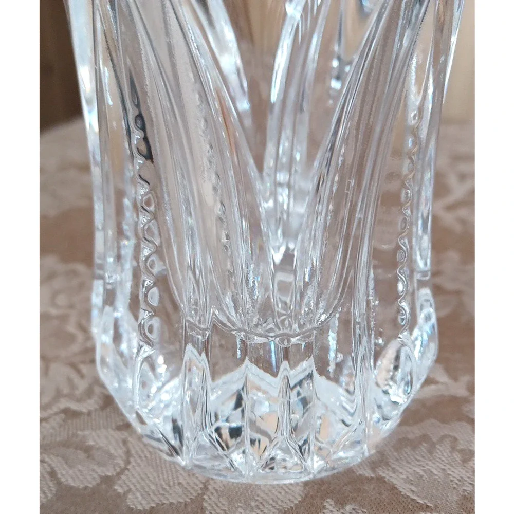 VTG JG Durand Lead Crystal Clear Glass Vase 6 1/2x 4 Vincennes